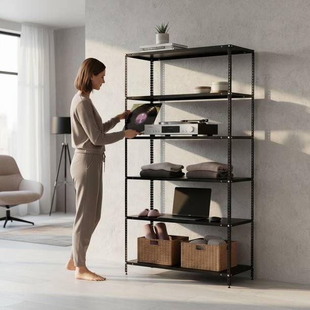 Flipkart SmartBuy Warehouse, Book, Cloths, Shoes Multipurpose Steel Rack Metal Open Book Shelf