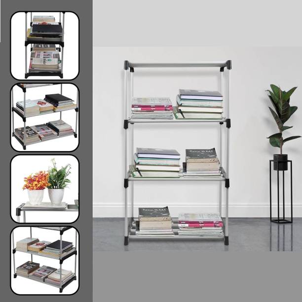 SRMAJI STORE Multipurposar Storage rack Plastic Open Book Shelf