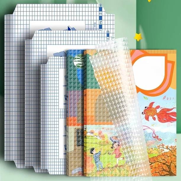 TREZON Book Cover Sheets Self-Adhesive [30 Pcs- 3 Different Sizes - 10 Each] book 47 cm Acrylic Sheet