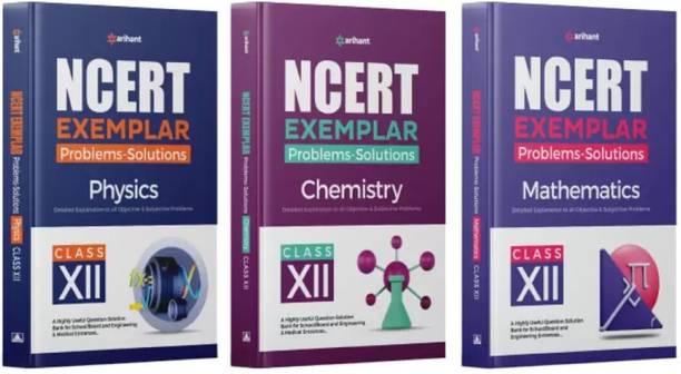 NCERT Exemplar Problems-Solutions Physics, Chemistry, Mathematics class 12th ( Combo Set of 3 Books )