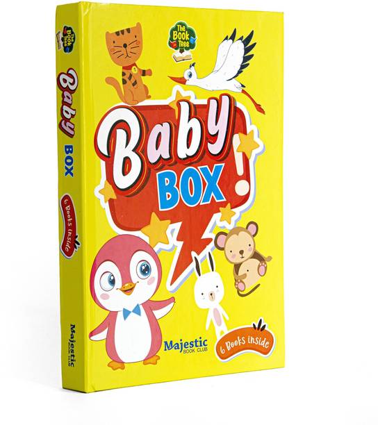 The Book tree -Picture book Baby Box for early learning , Gift Set of Small 6 Board Book for Children Age 0 - 2 Years , 12 Pages Board Book - my first word book , colour book , animal book , fruits book , number book , vegetable book  - Preschool, And Giftset For Kids