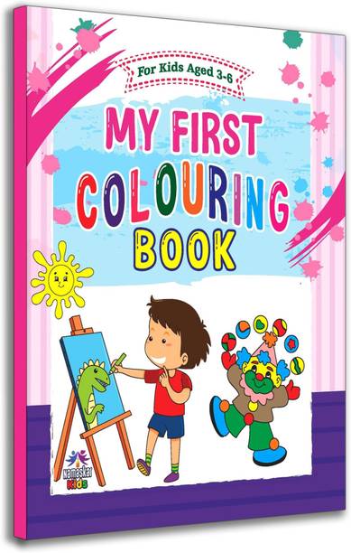 My First Colouring Book for Kids - Perfect Gift to Children for Painting, Drawing and Coloring Activity, Animal, Flowers, Transport, Alphabet for 3-6 Year Old with 1 Disc