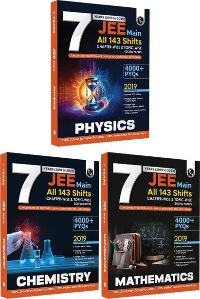 PW JEE Main 7 Years (2019 - 2025) Physics, Chemistry, Mathematics Combo | All 144 Shifts Online Previous Years Solved Papers Chapterwise and Topicwise PYQs For JEE Main 2026 Exams