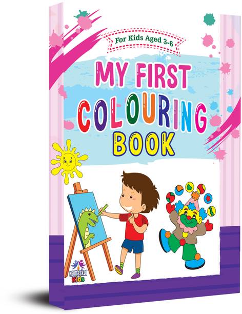 My First Colouring Book for Kids - Perfect Gift to Children for Painting, Drawing and Coloring Activity, Animal, Flowers, Transport, Alphabet for 3-6 Year Old with 1 Disc