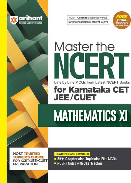 Arihant Master the NCERT Mathematics Class 11 for Karnataka CET, JEE & CUET | Line by Line MCQs from Latest NCERT, 2000+ Chapterwise Questions, JEE Tracker Notes, Concept-Based Practice With Free Online Support | English Medium