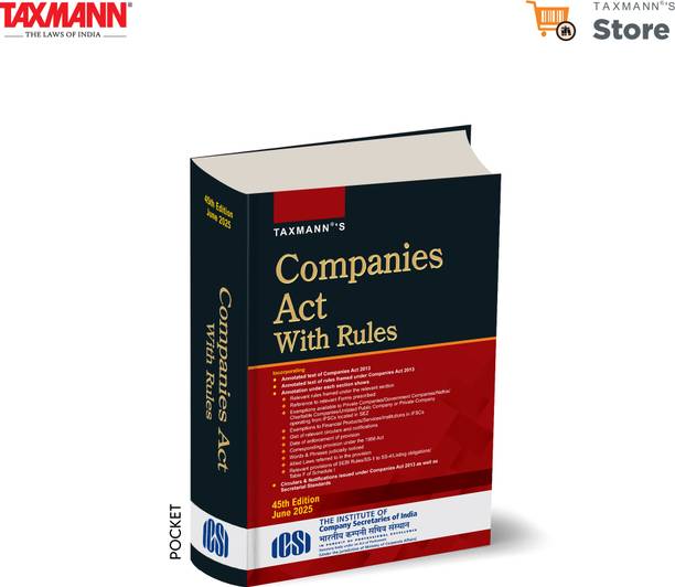 Taxmann's Companies Act with Rules [POCKET | Hardbound] – Annotation-driven Reference—Covering Cross-referenced Rules | Exemptions | Forms | Notifications | Allied Laws | Words & Phrases