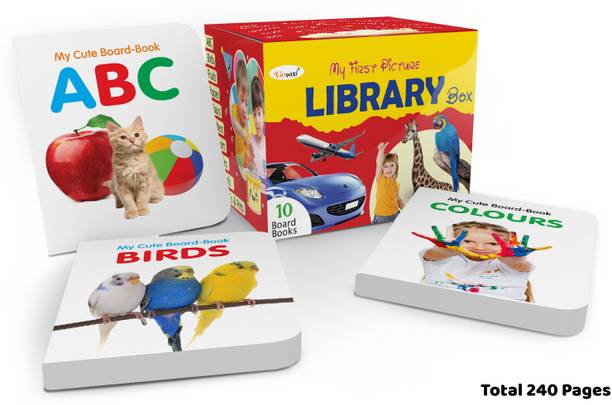 Gift Set For Kids My First All in One Picture Library Box |Red Edition :10 Books