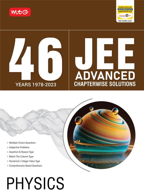 MTG 46 Years JEE Advanced Previous Years Solved Question Papers (1978-2023) with Chapterwise Solutions Physics Book | JEE Advanced PYQ For 2024 Exam