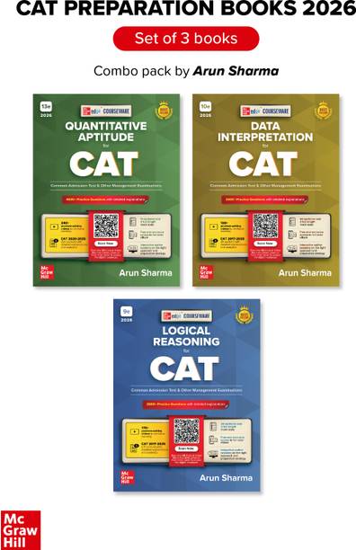 Arun Sharma CAT Bundle/Set of 3 books - Quantitative Aptitude(Quant) + Logical Reasoning(LR) + Data Interpretation(DI) for CAT 2026-27 Exam | Latest Edition Combo for Preparation 2026-27
