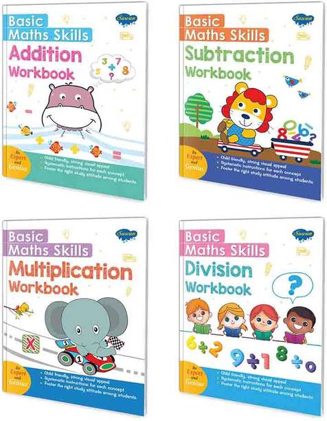 Basic maths skills workbook | set of 4 books | Addition, Subtraction , Multiplication,Division | Math Mastery: Addition, Subtraction, Multiplication, and Division