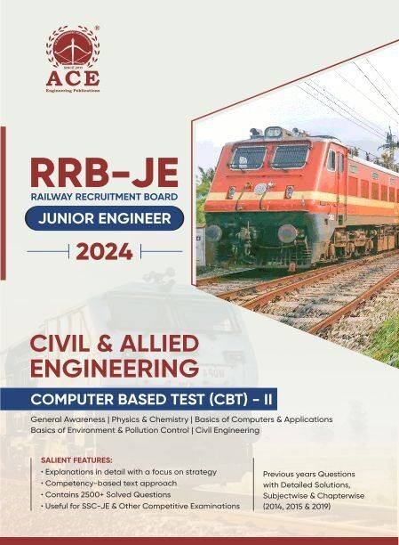 Railway Recruitment Board - Junior Engineer Computer Based Test - II Civil and Allied Engineering Previous Years Questions with Detailed Solutions Subject-wise and Chapter-wise (2014, 2015 and 2019)