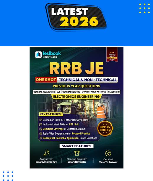 RRB JE Electronics Engineering Booklet in English with Updated PYQs - RRB JE Civil Engineering, RRB SSE, Railway Technical Exams, and other Civil Diploma/Graduate Level Exams.
