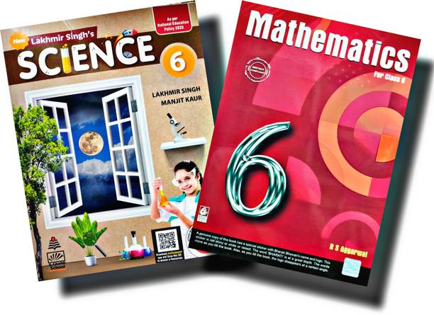 Lakhmir Singh's Science & R S Aggarwal Mathematics Class 6 Combo Set of 2 Books As per NEP/NCF compliant