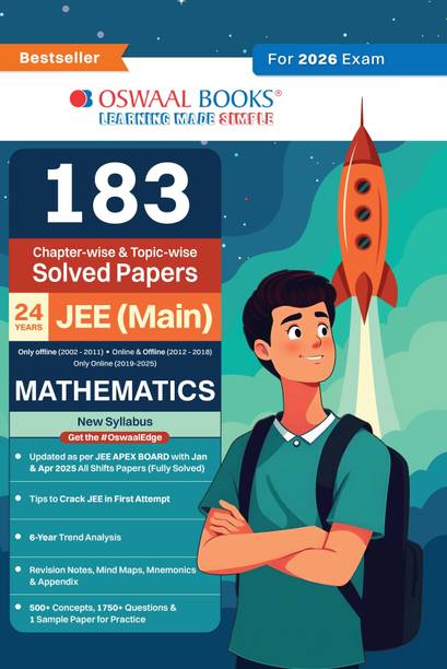Oswaal 183 Chapter-wise & Topic-wise Solved Papers JEE (Main) | Online (2012-2025) & Offline (2002-2018) | Mathematics Book | For 2026 Exams