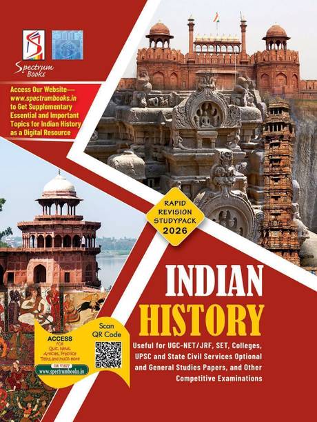 Spectrum Books Indian History Rapid Revision Studypack 2026, UGC-NET/JRF, SET, UPSC, Civil Services Preparation Guide (Spectrum's Rapid Revision Studypacks) [paperback] Spectrum Editorial Board [Feb 2