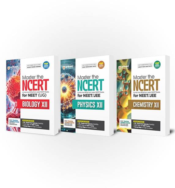 Arihant Master the NCERT Biology,Physics ,Chemistry Class 12 for JEE/CUET 2026 (Set fo 3) | Line by Line MCQs from Latest NCERT Books | 2000+ Topicwise-Chapterwise MCQs | NCERT Notes With JEE Tracker, Concept Maps, PYQs & Video Explanations