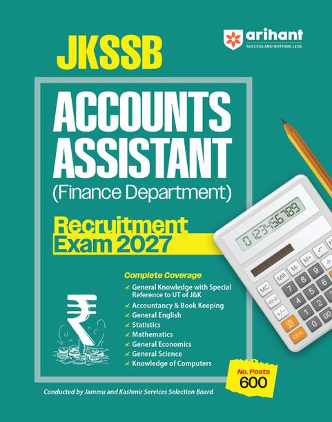 Arihant JKSSB Accounts Assistant (Finance Department) Recruitment Exam 2027 | Complete Study Guide | J&K GK, Accountancy & Book Keeping, English, Statistics, Mathematics, Economics, Science & Computer