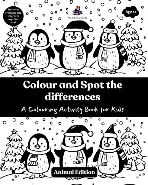 Colour and Spot the Differences - a Colouring Activity Book for Kids -