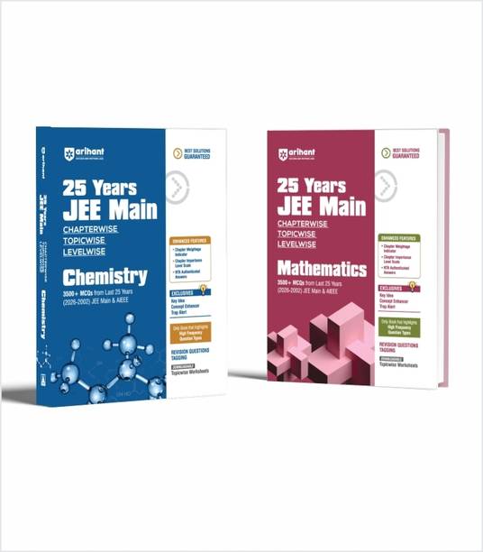 Arihant 25 Years JEE Main Preparation Combo | (Set of 2) Chemistry & Mathematics | Chapterwise Topicwise Levelwise 7000+ MCQs (2026-2002) for JEE Main & AIEEE | NTA Authenticated Answers, Topicwise Worksheets, Key Ideas, Concept Enhancer & Trap Alert - Arihant 25 Years JEE Main PCM Preparation Combo | (Set of 2) Chemistry & Mathematics | Chapterwise Topicwise Levelwise 7000+ MCQs (2026–2002) for JEE Main & AIEEE | NTA Authenticated Answers, Topicwise Worksheets, Key Ideas, Concept Enhancer & Trap Alert