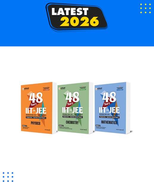 (Old Edition) Arihant 48 Years IIT-JEE Physics, Chemistry, Math Combo | Chapterwise & Topicwise Solved Papers