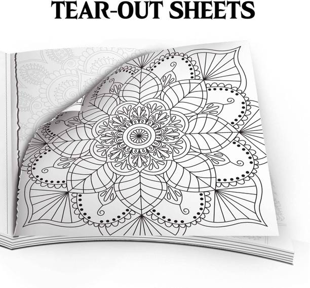 Mandala coloring workbook :- Art Therapy Mandala Adult Colouring Book 1 : Adult coloring book with tear-out sheets, Mandala magic with tear-out sheets