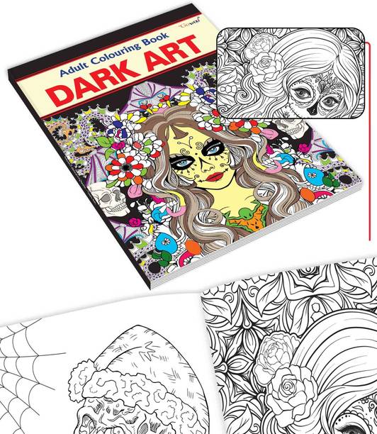 Dark Art - Adult Colouring Book : Coloring book for adults, Stress relief art coloring, Coloring book for relaxation and mindfulness