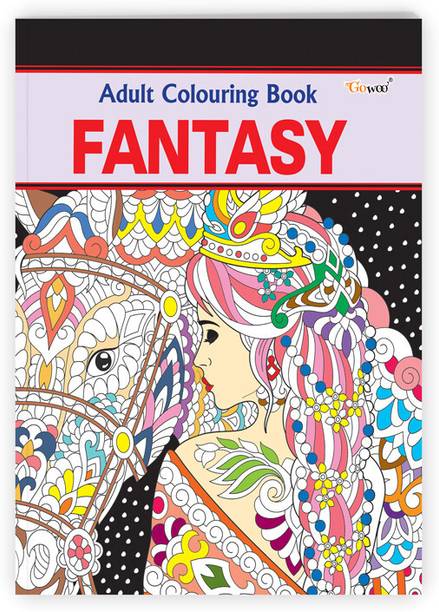 Fantasy - Adult Colouring Book : Creative art therapy for adults and kids, Art coloring book for stress relief, Adult coloring book