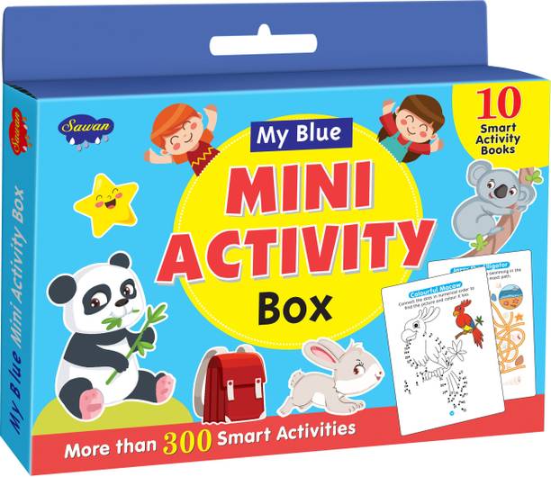 Set of 10 Smart activity books | My Blue Mini Activity box