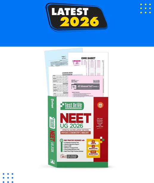 Arihant NEET (UG) 2026 Test Drive 20 Tests, 16 Booklets & 3600 Questions | Physics, Chemistry & Biology | AI-Adaptive Practice with Error Analysis, Smart OMR, Real-Time PYQs (Online) & Revision PDF | Based on Latest NTA Pattern| English Medium