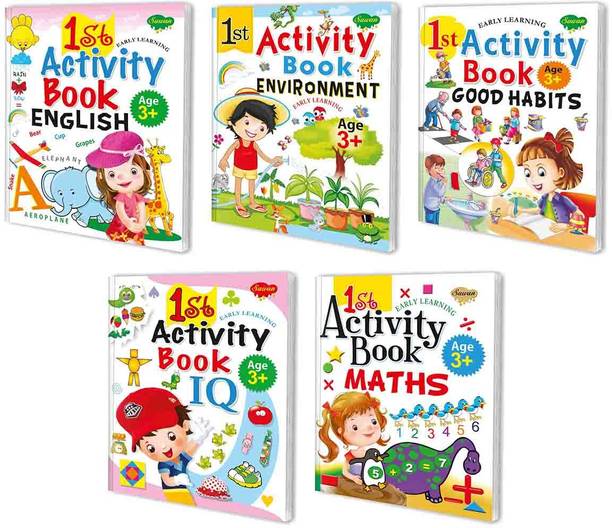 1st Activity Book of Good Habits, Environment, IQ, English and Maths, Pack of 5