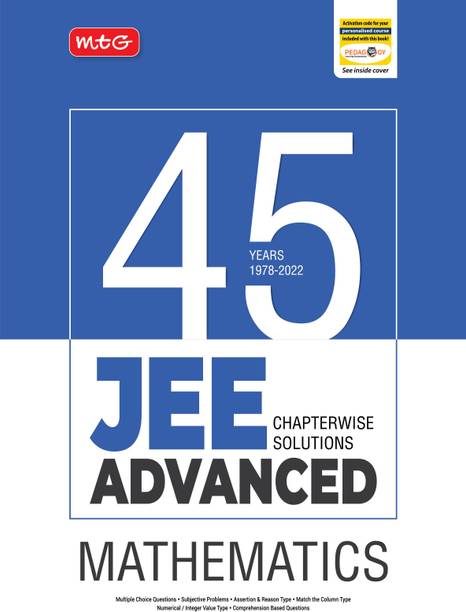 MTG 45 Years JEE Advanced Previous Years Solved Papers with Chapterwise Solutions-Mathematics(1978-2022), JEE Advanced PYQ For 2023 Exam