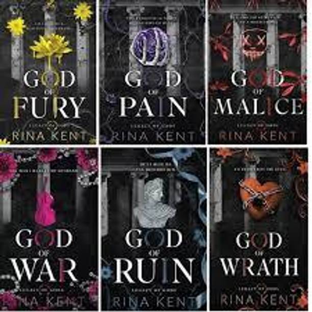 Legacy of Gods Series Collection 6 Books Set By Rina Kent (God of Pain, God of Fury, God of Ruin, God of War, God of Malice & God of Wrath)