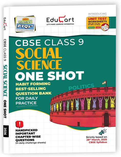 Educart CBSE Class 9 Social Science One-shot Question Bank 2026 (Strictly for 2025-26 Exam)