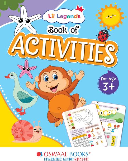 Lil Legends Book of Activities for Kids Age 3+ | Fun Learning Workbook with Tracing, Colouring, Matching and Puzzles | Early Learning Activity Book | For Toddlers/Nursery/LKG/UKG