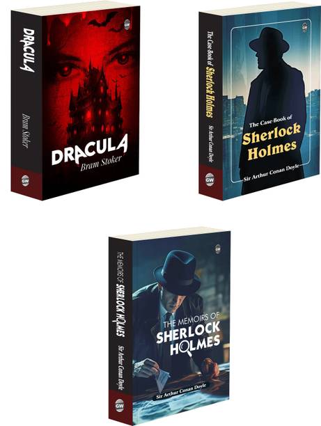 The Case Book of Sherlock Holmes, The Memoirs of Sherlock Holmes and Dracula : Timeless Masterpieces of Mystery and Horror, Top classic novels, Mystery & Suspense Combo | Combo of 3 Novels