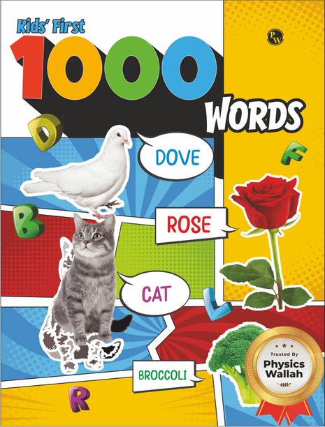 First 1000 Words Book For Kids- Picture Book for 1 to 6 Year Old | 50+ Topics  - Kid's alphabet ABC book with 1 Disc