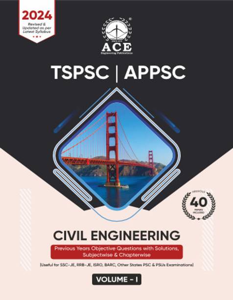 TSPSC | APPSC Civil Engineering Previous Years Objective Questions with Solutions, Subjectwise & Chapterwise Volume 1 (40 years)