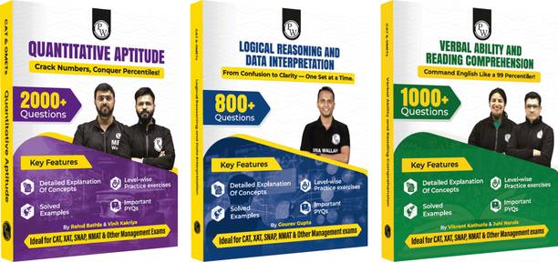 PW MBAWALLAH Quantitative Aptitude, VARC, Logical Reasoning & DI Set of 3 books