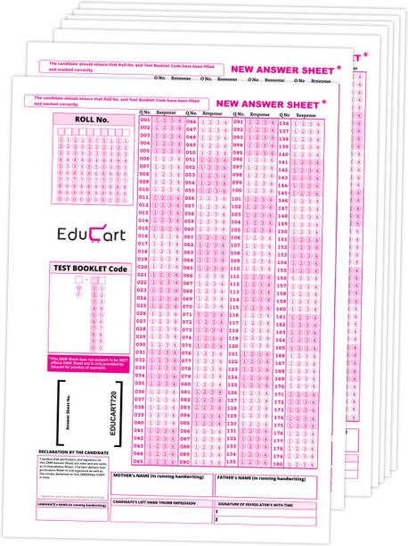 Educart 100 OMR Sheets For Practice NEET 2025 Exam (180 MCQ with Latest NMC Pattern)