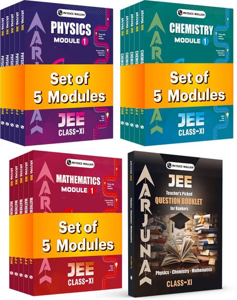 PW Arjuna For JEE Main & Advanced Class 11 Physics, Chemistry, Mathematics Modules and Question Booklet with Solutions Combo Set of 16 Books (2026 Edition)