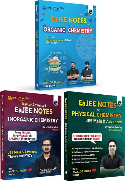 PW EaJEE Handwritten Notes For Organic, Inorganic, Physical Chemistry Combo Set