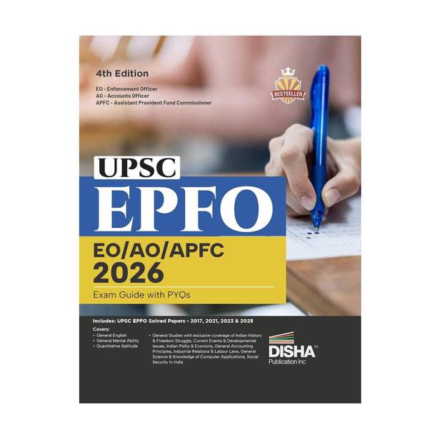 Disha UPSC EPFO EO/ AO/ APFC 2026 Exam Guide with PYQs 4th Edn | Enforcement Officers/ Accounts Officers/ Assistant Provident Fund Commissioner