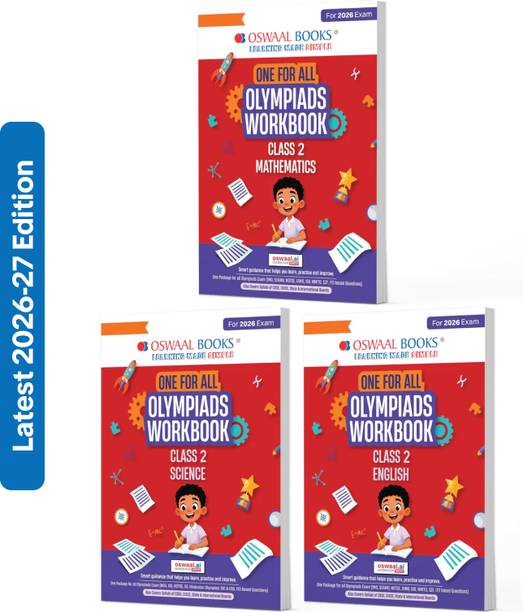One For All Olympiad Workbook Class 2 (Set of 3 Books) Maths, Science & English For 2026 Exam