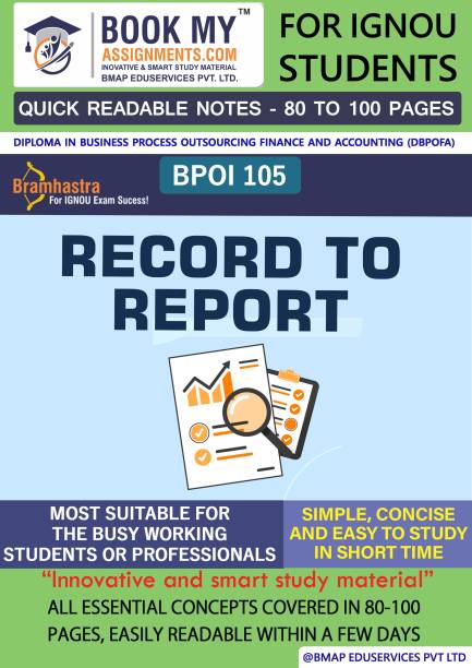 [BPOI 105 Record to Report (R2R)] | Quick Readable Notes | Important Topic-wise Conceptual Notes | [Diploma in Business Process Outsourcing Finance and Accounting (DBPOFA)]