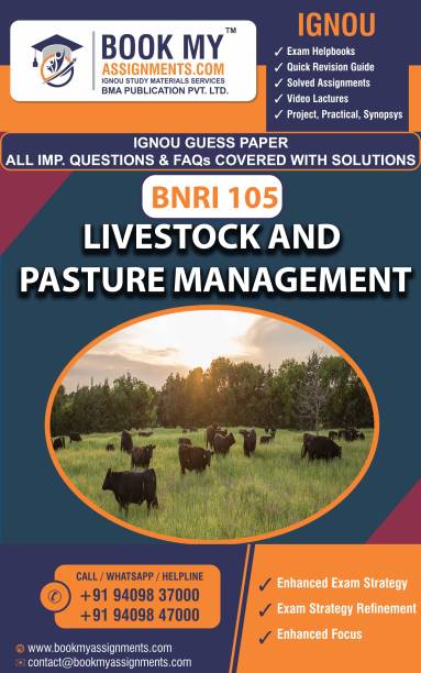 IGNOU BNRI 105 Livestock and Pasture Management | Guess Paper| Important Question Answer| Diploma in Watershed Management (DWM)