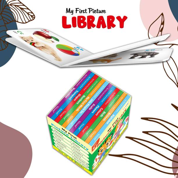Toddlers learning library box set (Green Edition) : Learning board book for kids, My First Picture Library Box, Library Boxset of 12 Board Books For Children