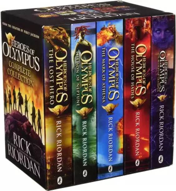 Heroes of Olympus Complete Collection 5 Books Box Set -The Lost Hero/The Son of Neptune/The Mark of Athena/The Blood of Olympus by Rick Riordan
