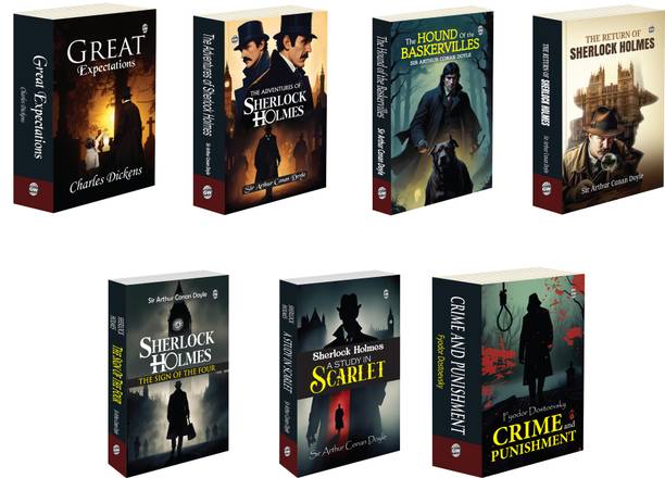The Adventures of Sherlock Holmes, The Hound of the Baskervilles, The Sign of Four and more Novel : Timeless Classics of Mystery, Crime, and Human Drama, Sherlock Holmes Collection | Pack of 7 Books