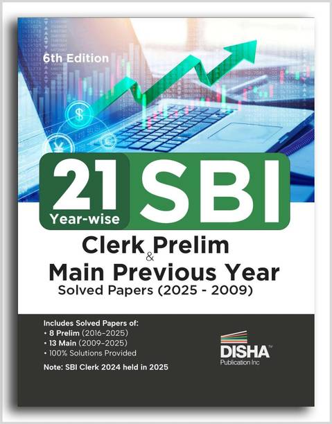 Ultimate Guide for Sbi Clerk Prelim & Main Exams with Pyqs & 100+ Hours Video Course 11th Edition | 5 Online Tests | 4000+ MCQS | Fully Solved