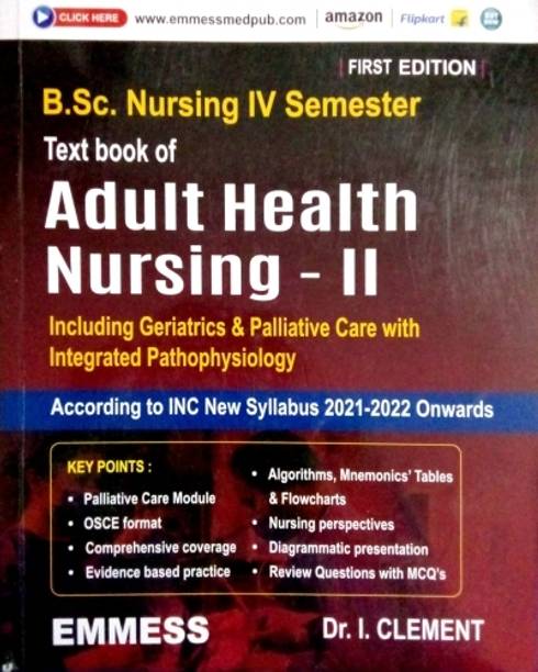 Textbook of Adult Health Nursing - II for B.Sc Nursing IV Semester, 1/e 2025 Rep.